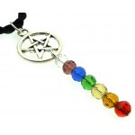 Chakra Crystal Dropper Pentacle Pendant